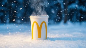 Cup in Snowy Scene