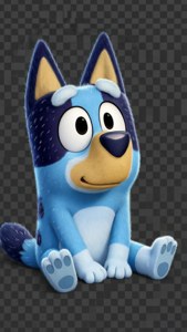 Curious Bluey Sitting