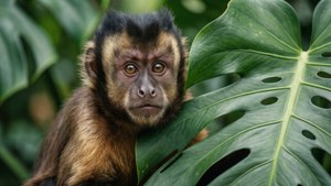 Curious Capuchin Peek