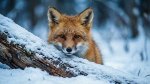 Curious Fox in Snow