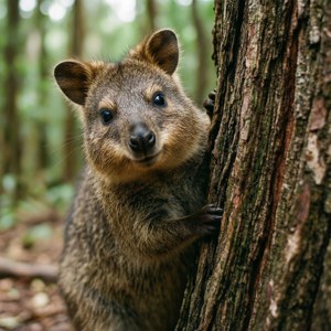 Curious Quokka Peek