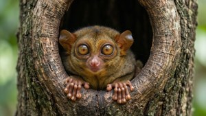 Curious Tarsier Peek