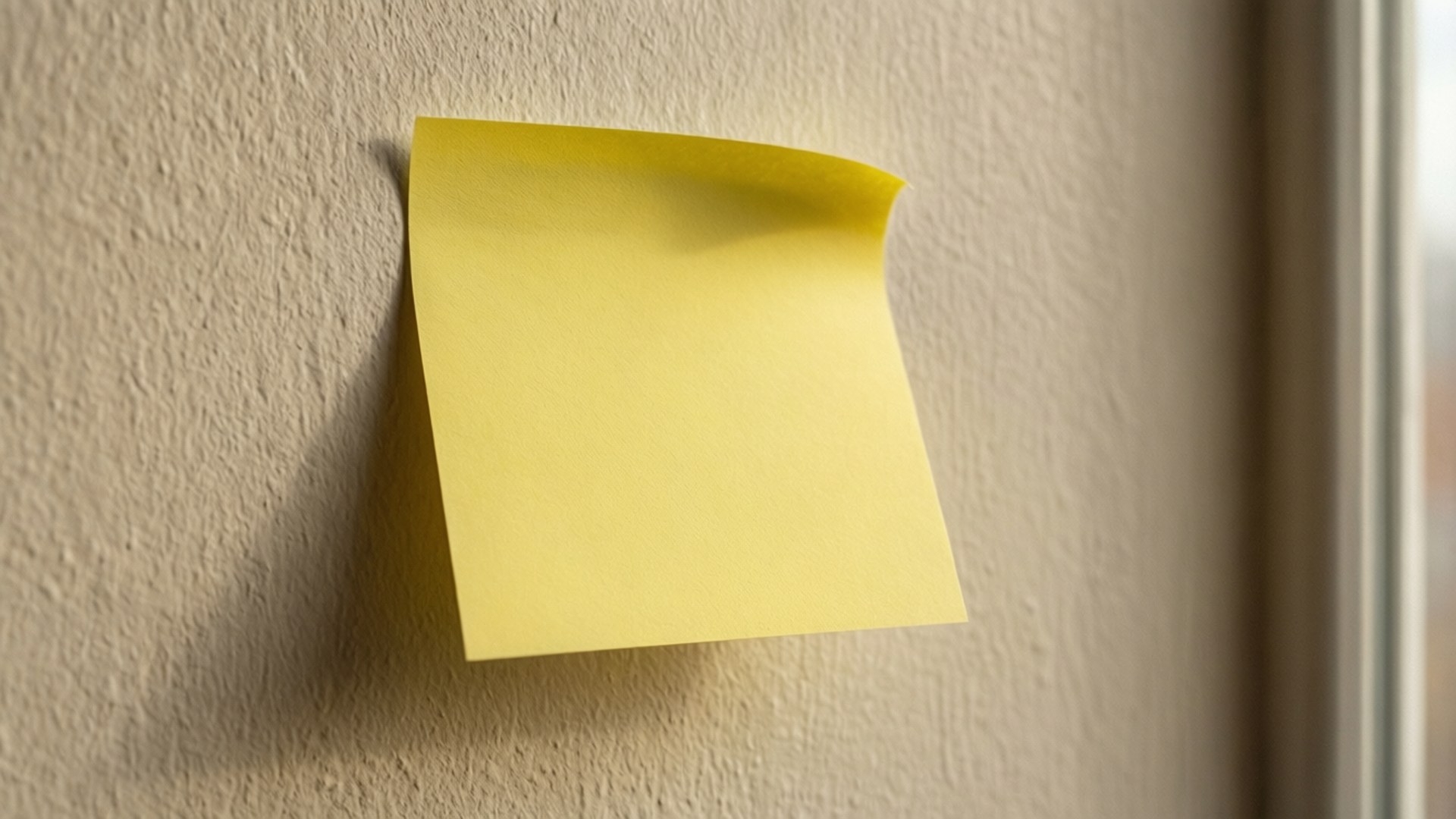 Curled Yellow Post It by Wallpapers.art Studio