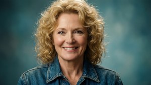Curly Blonde Vintage Denim