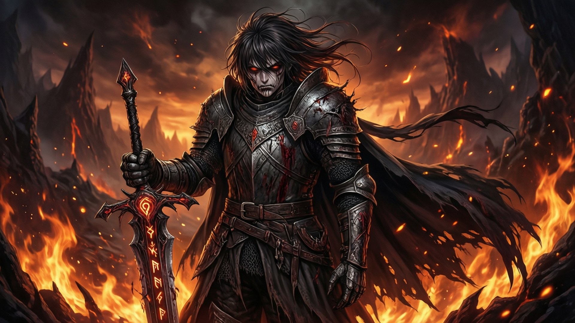Cursed Knight Hellfire by Wallpapers.art Studio