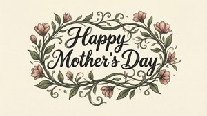 Cursive Floral Greeting