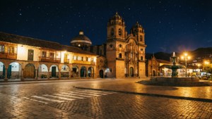 Cusco Plaza Nocturno