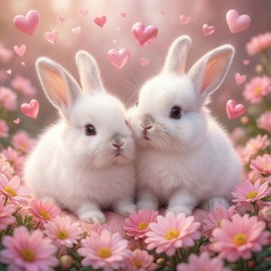 Cute Bunnies Love