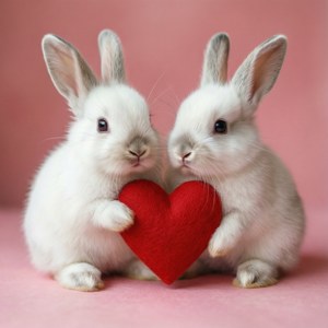 Cute Bunnies Love