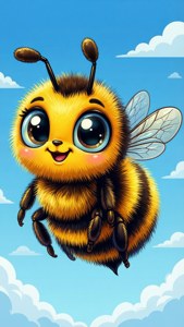 Cute Cartoon Bee