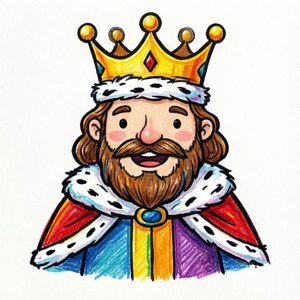 Cute Cartoon King