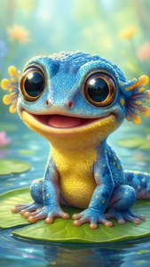 Cute Cartoon Newt