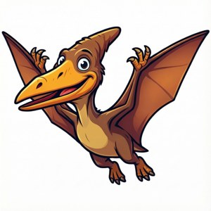 Cute Cartoon Pterodactyl