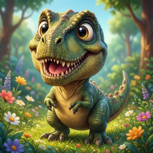 Cute Cartoon T Rex