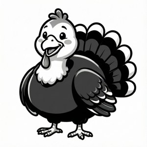 Cute Cartoon Turkey