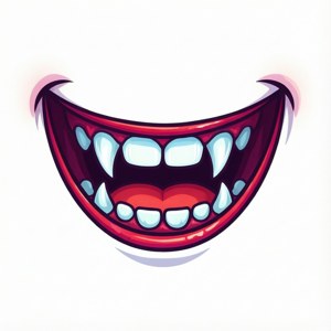 Cute Cartoon Vampire Teeth