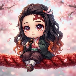 Cute Chibi Rui with Spider