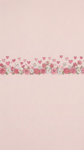 Cute Hearts and Flowers Divider