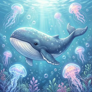 Cute Ocean Whale