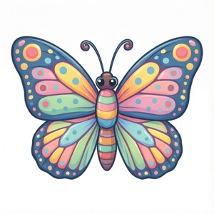 Cute Polka Dot Butterfly