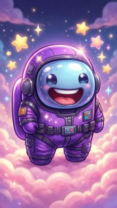 Cute Purple Crewmate