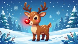 Cute Red Nose Reindeer