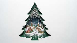 Cutout Village Tree
