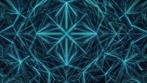 Cyan Geometric Grid
