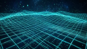 Cyan Grid Lattice