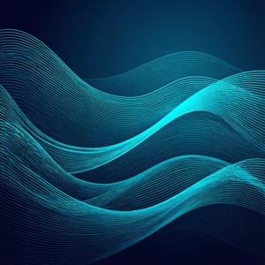 Cyan Wave Flow