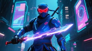 Cyber Ninja Synthwave