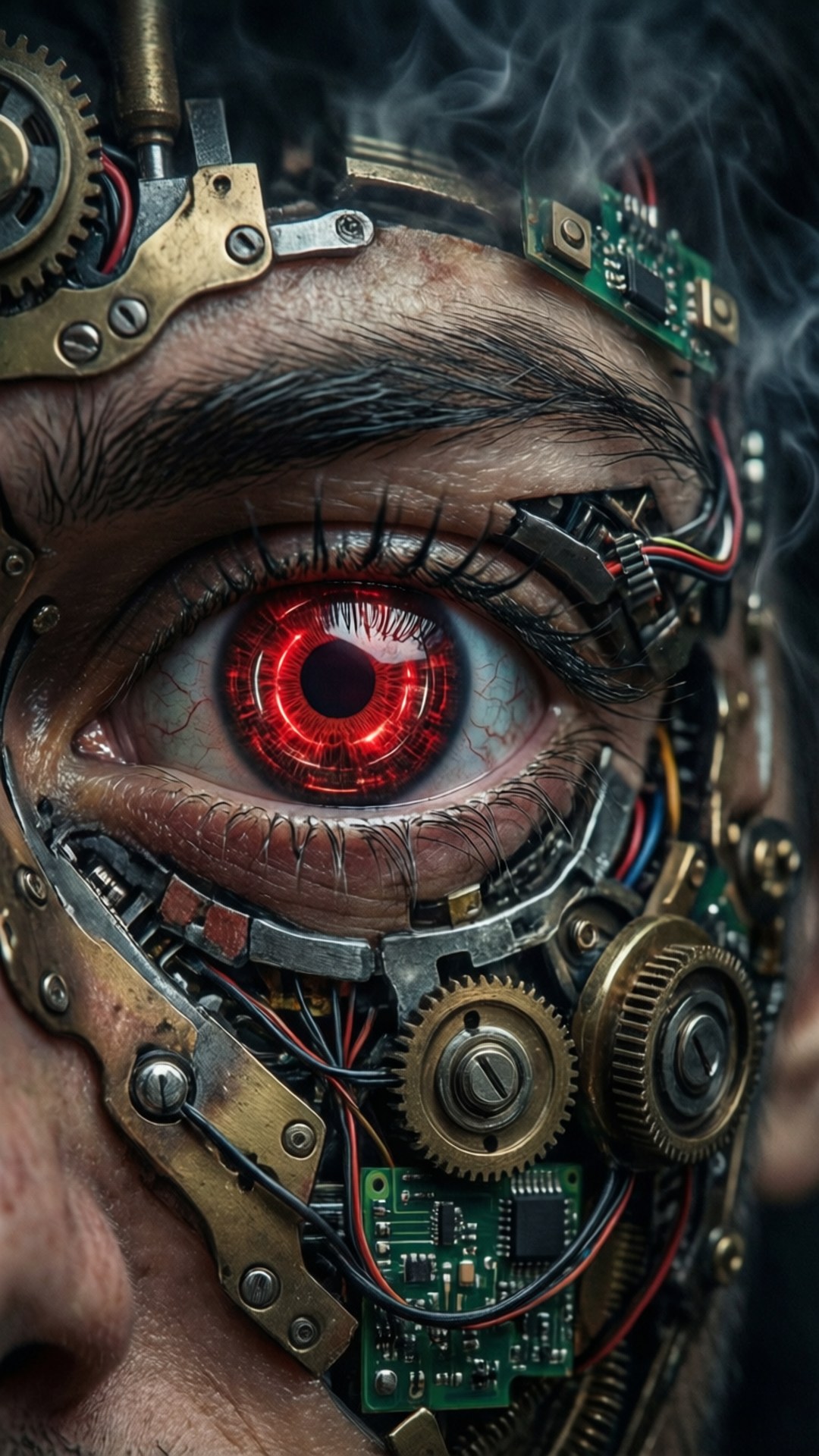 Cybernetic Eye Macro by Wallpapers.art Studio