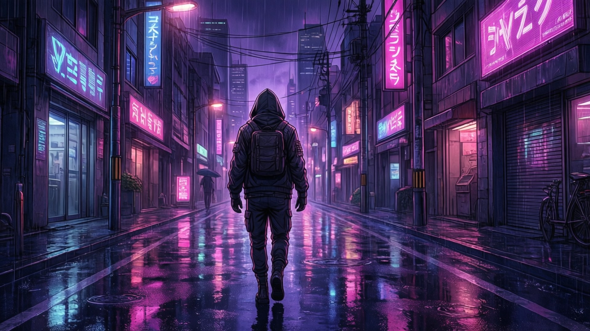 Cyberpunk Alley by Wallpapers.art Studio