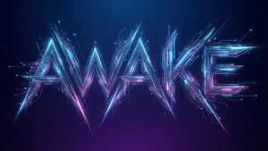 Cyberpunk Awake Typography