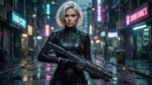 Cyberpunk Badass Babe