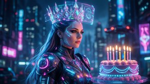 Cyberpunk Birthday Queen