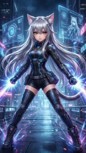 Cyberpunk Cat Girl