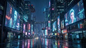 Cyberpunk City LED Night
