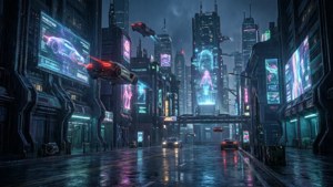 Cyberpunk City Night