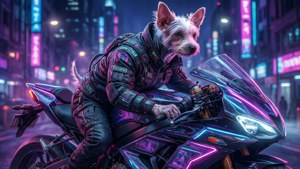 Cyberpunk Crested Rider