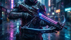 Cyberpunk Crossbow Warrior