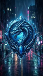 Cyberpunk Dragon Badge