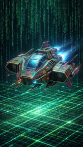 Cyberpunk Galaga Ship
