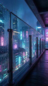 Cyberpunk Glass Barrier