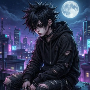 Cyberpunk Goth Boy