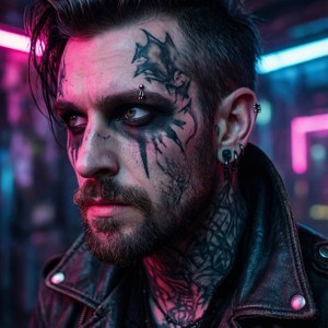 Cyberpunk Goth Man