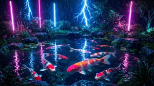 Cyberpunk Koi Dreams