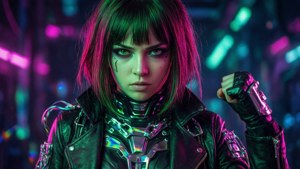 Cyberpunk Miko