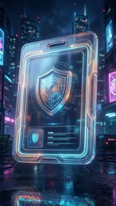 Cyberpunk Neon Badge