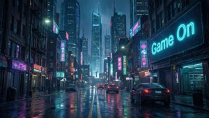 Cyberpunk Neon Game On